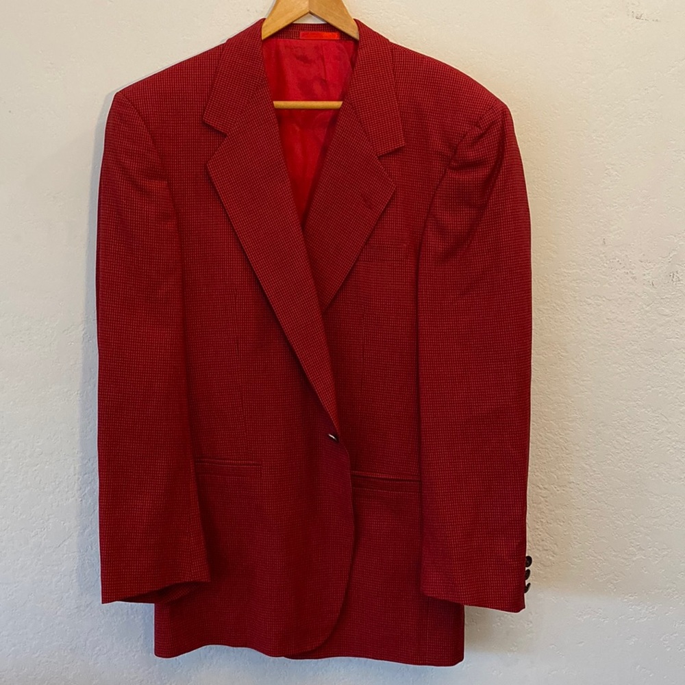 Versace | Vintage Red Men’s Suit Jacket Blazer